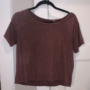 Pacsun Maroon Suede Top